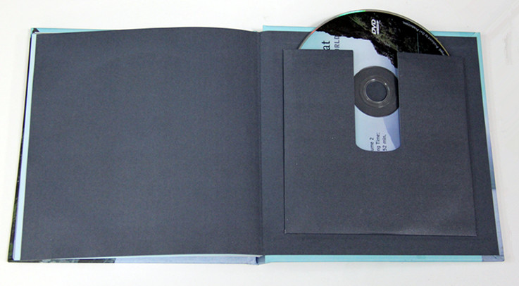 hardcover book with CD