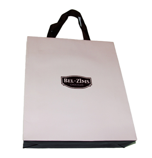 paper bag with silk ribbon